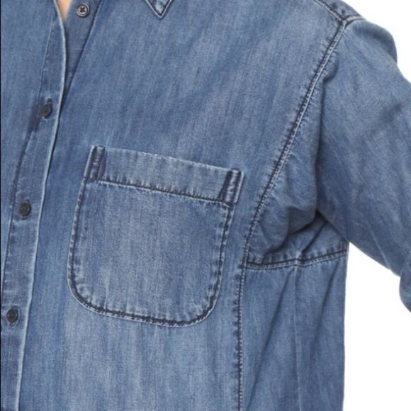 NWT Madewell Denim Long Sleeve Shirtdress - Picture 4 of 9